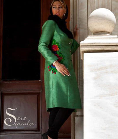 بهترین مدلهای مانتوی زنانه رنگ سبز زمردی (رنگ سال 2013)
