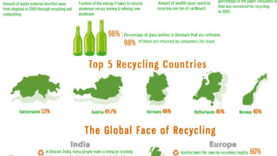 اینفوگراف وضعیت صنعت بازیافت در جهان