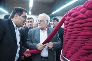 خط تولید نخ فرش واحد صنعتی اکریلتاب بهشهر افتتاح شد