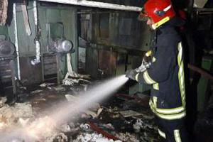 آتش سوزی در کارخانه پنبه مشهد