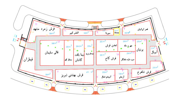 پلان نمایشگاه فرش ماشینی و موکت تهران