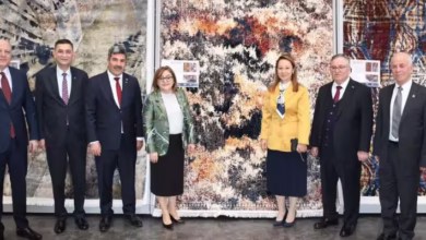 نمایی از طرح‌های برگزیده مسابقه طراحی فرش ماشینی در شهر غازیانتپ ترکیه