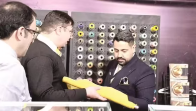 نمونه پارچه طلای نانو در نمایشگاه طلا و جواهر شیراز ۱۴۰۴