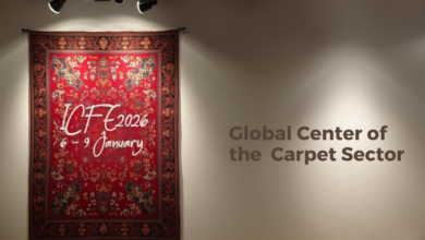 پوستر نمایشگاه ICFE 2026 با محوریت فرش و کفپوش در مرکز نمایشگاهی استانبول