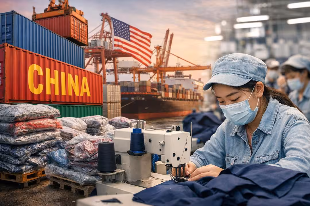 کاهش واردات منسوجات چین به آمریکا و رشد سهم کشورهای آسیای جنوب‌شرقی
