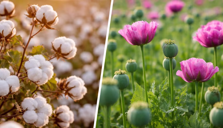 مزارع پنبه در افغانستان به‌عنوان محصولی صادراتی و جایگزین کشت خشخاش