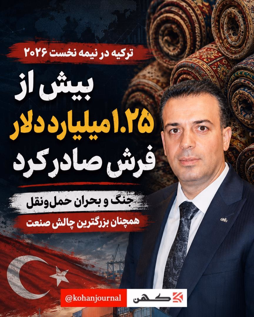 صادرات فرش ترکیه در نیمه نخست ۲۰۲۶ و چالش افزایش هزینه حمل‌ونقل بین‌المللی