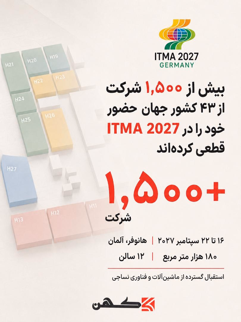 نمایشگاه ITMA 2027 هانوفر و حضور شرکتهای ماشینآلات نساجی جهان