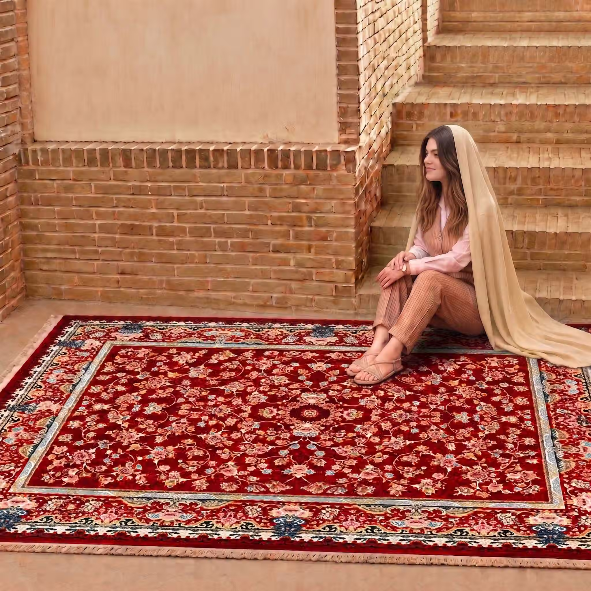 صادرات فرش شاهرخ از کاشان و عرضه فرش ماشینی ریزبافت در بازارهای بینالمللی