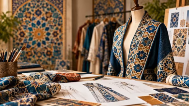نقوش هندسی ایرانی در طراحی پارچه و پوشاک معاصر