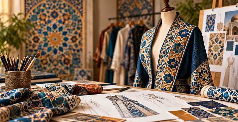 نقوش هندسی ایرانی در طراحی پارچه و پوشاک معاصر